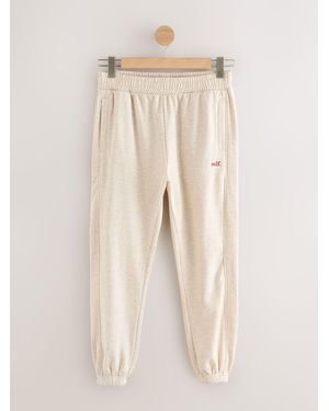 Self Oatmeal Cuffed Sweatpants - Natural