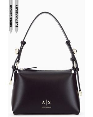 ARMANI EXCHANGE Logo Shoulder Bag - Black