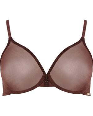 Gossard Glossies Sheer Moulded Bra - Brown
