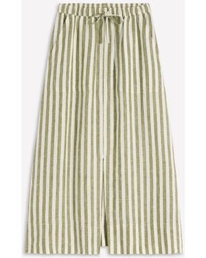 Boden Layla Linen Skirt - Green