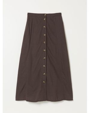 FatFace Fatface Issa Midi Skirt - Brown