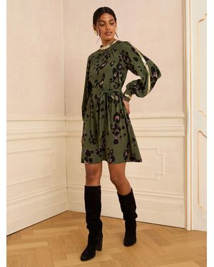 Love & Roses Sequin Trim Mini Dress - Natural