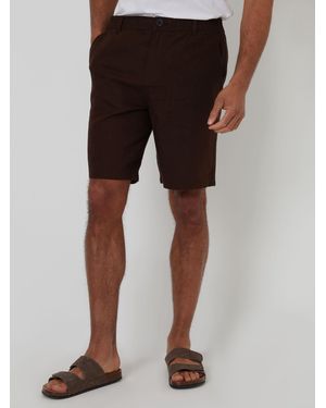 Threadbare Shorts Aus Leinengemisch - Schwarz
