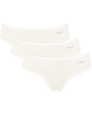 Sloggi Hipster Go Crush Knickers 3 Pack - White