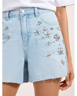 Friends Like These A Line Denim Shorts - Blue