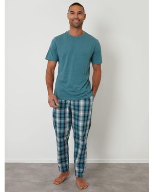 Threadbare Short Sleeve Pyjamas Set - Blue