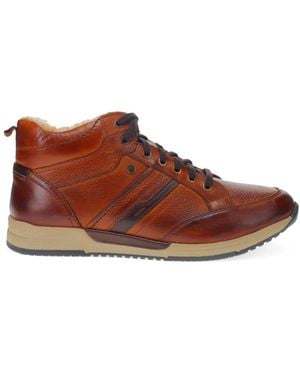 Pavers Lace-Up Leather Ankle Boots - Brown