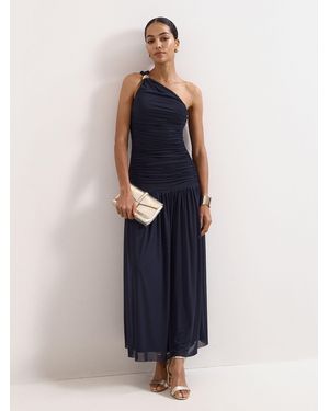 Phase Eight Melina Ruched Dress - Blue