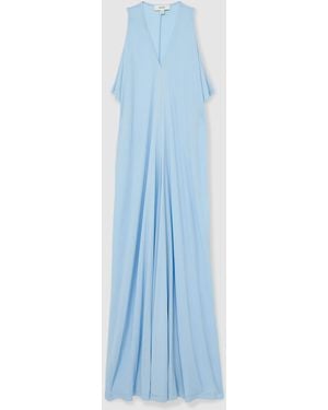 Reiss Draped Jersey Maxi Dress - Blue