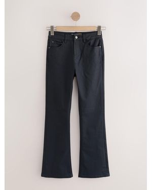 Next Coated Denim Bootcut Jeans - Blue