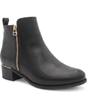 Pavers Wide Fit Smart Zip Up Ankle Boots - Black
