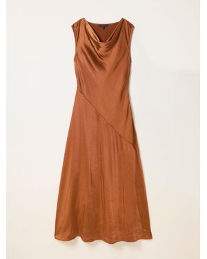 FatFace Liza Petite Cowl Neck Maxi Dress - Brown