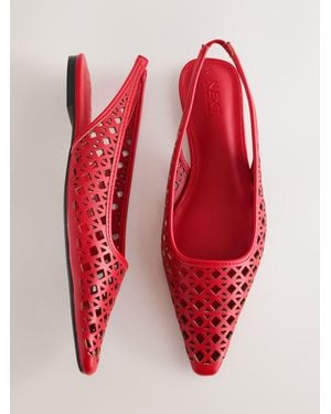 Next Forever Comfort Lasercut Slingback Flats - Rot
