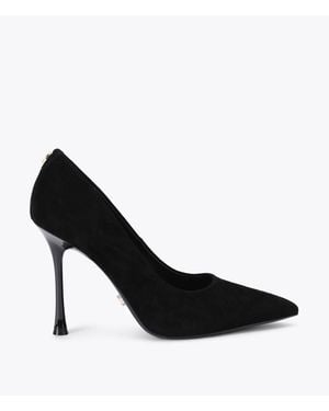 Carvela Kurt Geiger Incanto Suede Court Heeled Shoes - Black