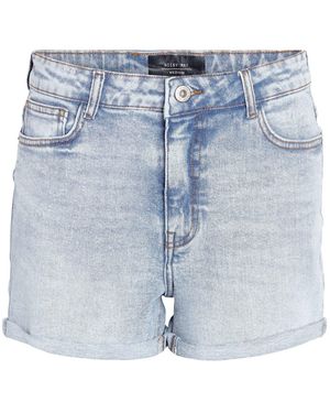 Noisy May High Waist Denim Shorts - Blue