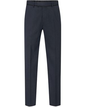 Skopes Tailored Fit Cuba Geometric Dinner Suit Pants - Blue