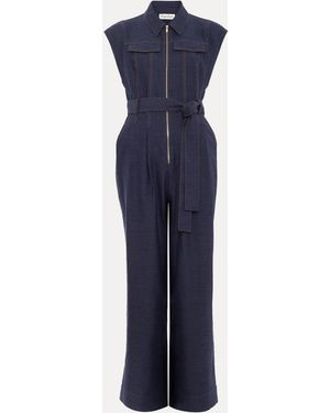 Phase Eight Luiza Denim Jumpsuit - Blue