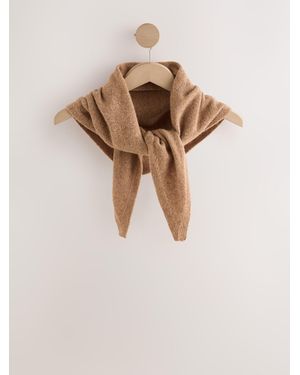 Next Camel Neppy Merino Wool N. Premium Neck Scarf - Natural