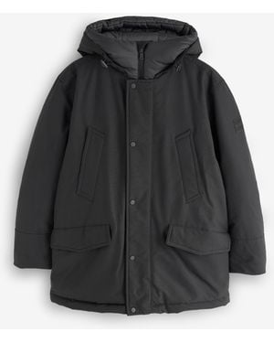 BOSS Mid Length Hooded Jacket - Black
