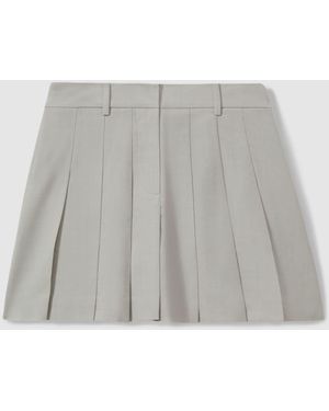 Anna Quan Pleated Mini Skirt - Gray