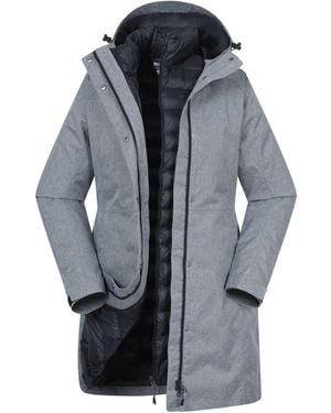 Mountain Warehouse Alaskan 3-In-1 Waterproof Long Coat - Gray