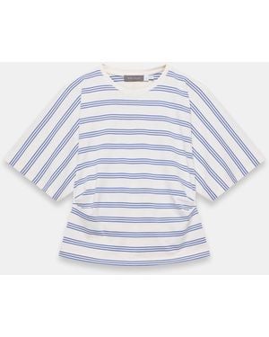 Mint Velvet Cotton Ruched Waist T-Shirt - White