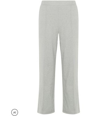 M Com Petite Pintuck Wide Leg Trousers - Grey