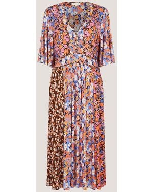 Monsoon Ceri Floral Print Jersey Midi Dress - White