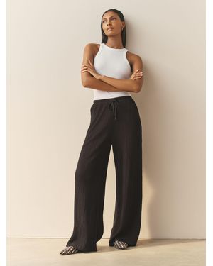 Nothing Ordinary Premium Soft Touch Crinkle Wide Leg Pants - Natural