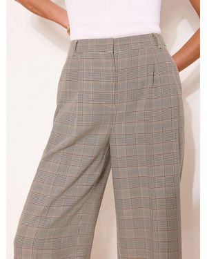 Lipsy Tailored Culotte Wide Leg Pants - Gray
