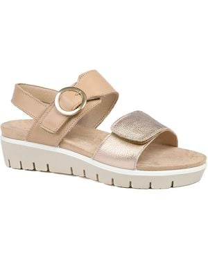 Jones Bootmaker Heloise Leather Wedge Sandals - Metallic