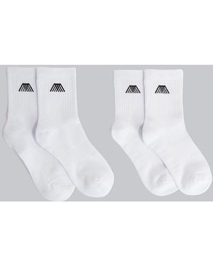 4th Arq Branded Crew Socks - Grey