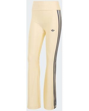 adidas Originals Cream Sports 3 Stripe Full Length Leggings - White