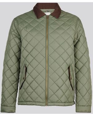 U.S. POLO ASSN. U. S. Polo Assn U. S. Polo Assn Diamond Quilt Padded Collared Jacket - Green