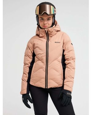 Roxy Latte Snowdrift Technical Snow Jacket - Natural