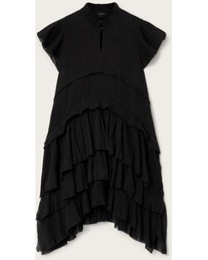 AllSaints Allsaints Cavarly Short Sleeve Mini Dress - Black