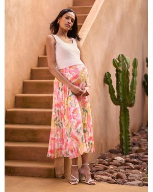 Seraphine Maternity Dress With Topper - Orange