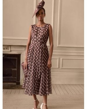 Phase Eight Lucinda Spot Dress - Brown