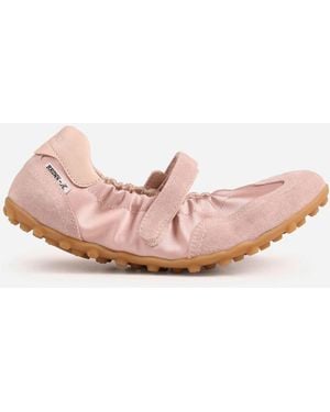 Bronx Gravity Leather Suede Sneakerina Shoes - Pink