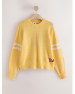 Next Multi Long Sleeve Crew Neck Knitted Jumper With Wool - Yellow
