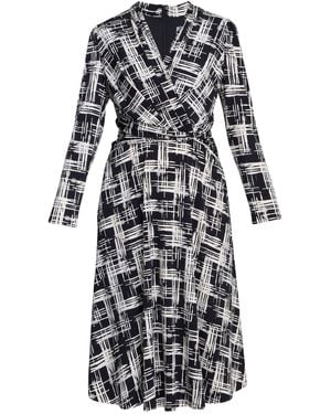 Gina Bacconi Becca Wrap Midi Dress - Black