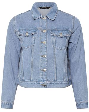Yours Curve Klassische Denimjacke Aus 100 Baumwolleeu 58-60 (Uk 30-32) - Blau