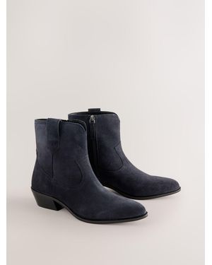 Next Standard Fit Forever Comfort Western Style Boots - Blue