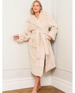 JAM The Label Neutral Ribbed Dressing Gown - Natur