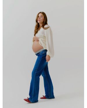Mama.licious Maternity Over Bump Flared Jean - Blue