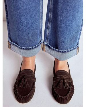 Boden Soft Ruched Loafers - Blue