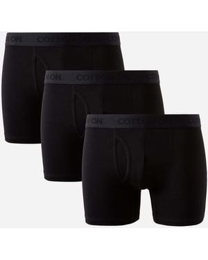 Cotton On Cotton On Cotton Boxer Briefs 3 Pack - Black