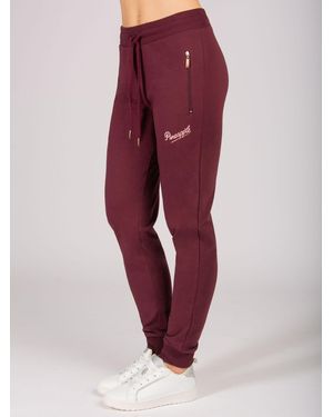 Pineapple Skinny Zip Sweatpants - Red