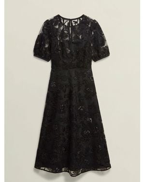 Hobbs Ami Lace Dress - Black