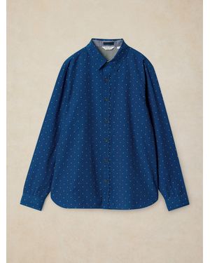 White Stuff Douglas Long Sleeve Dobby Shirt - Blue